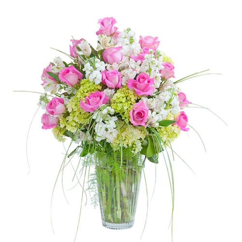 Pink & White Elegance Vase
